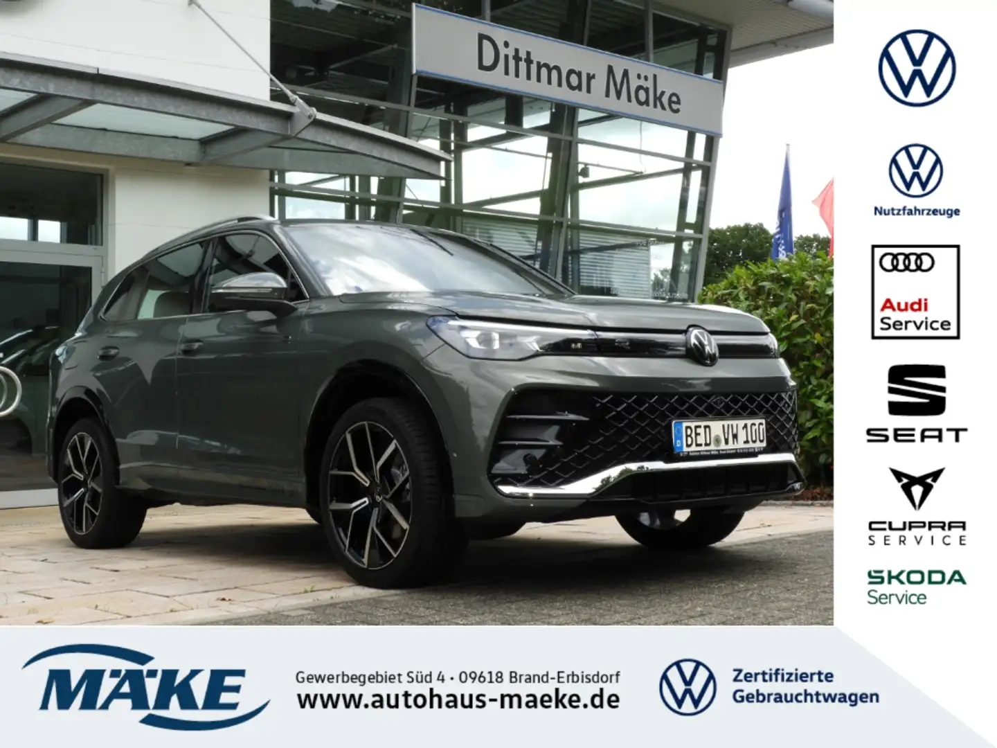 Volkswagen Tiguan R-Line 2.0 TDI 4MOTION  DSG DCC AHZV HUD Grün - 1