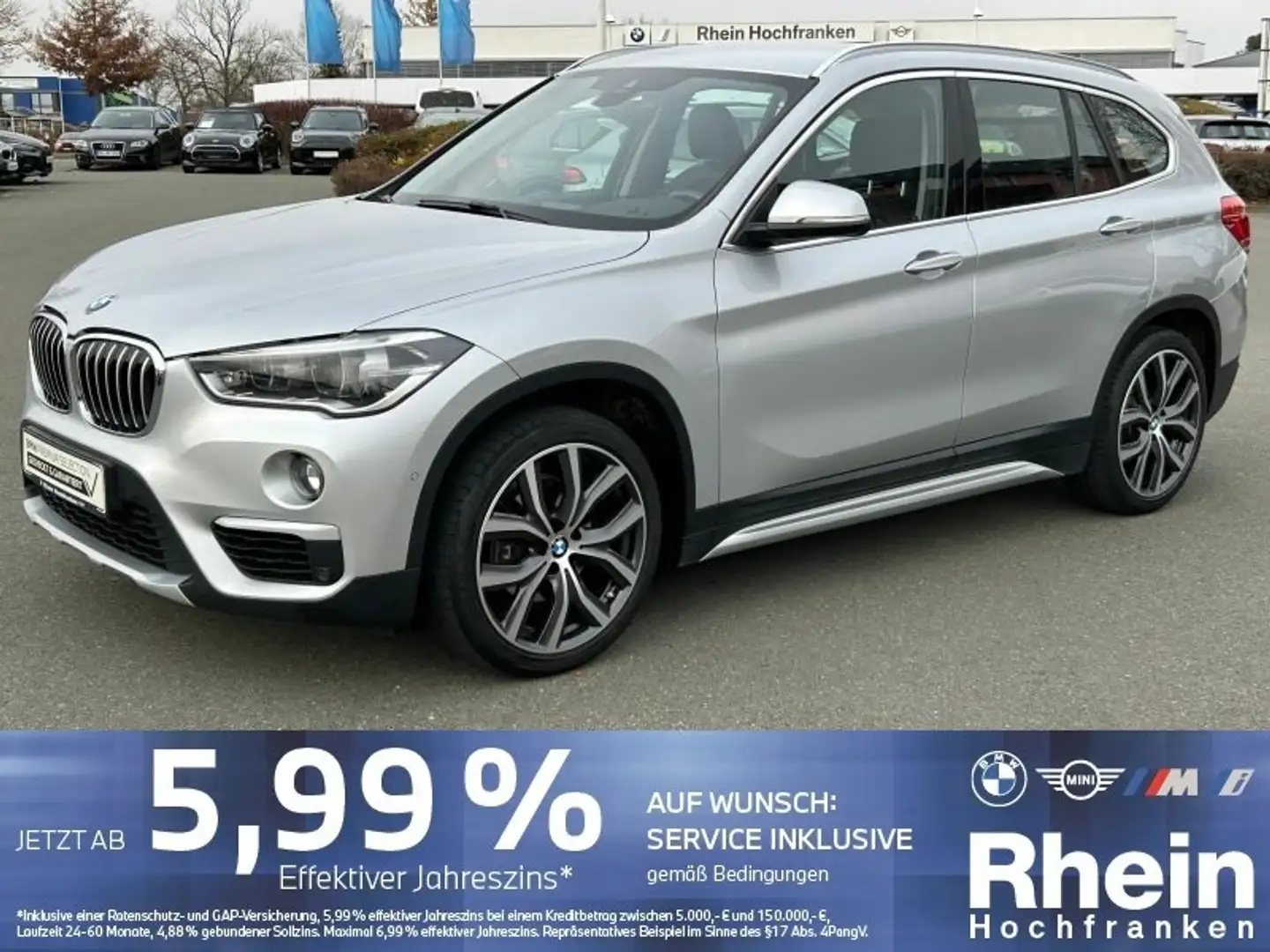BMW X1 xDrive18d xLine LED NAVI HUD AHK MEMORY Argento - 1