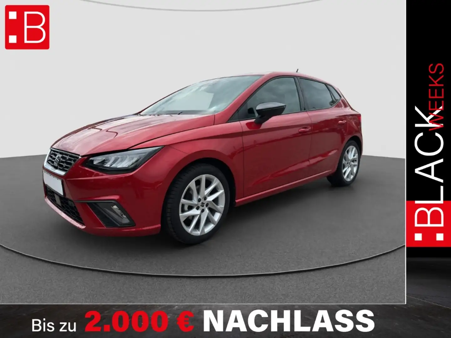 SEAT Ibiza 1.0 TSI DSG FR AB 215EUR NAVI ACC REAR VIEW Rot - 1