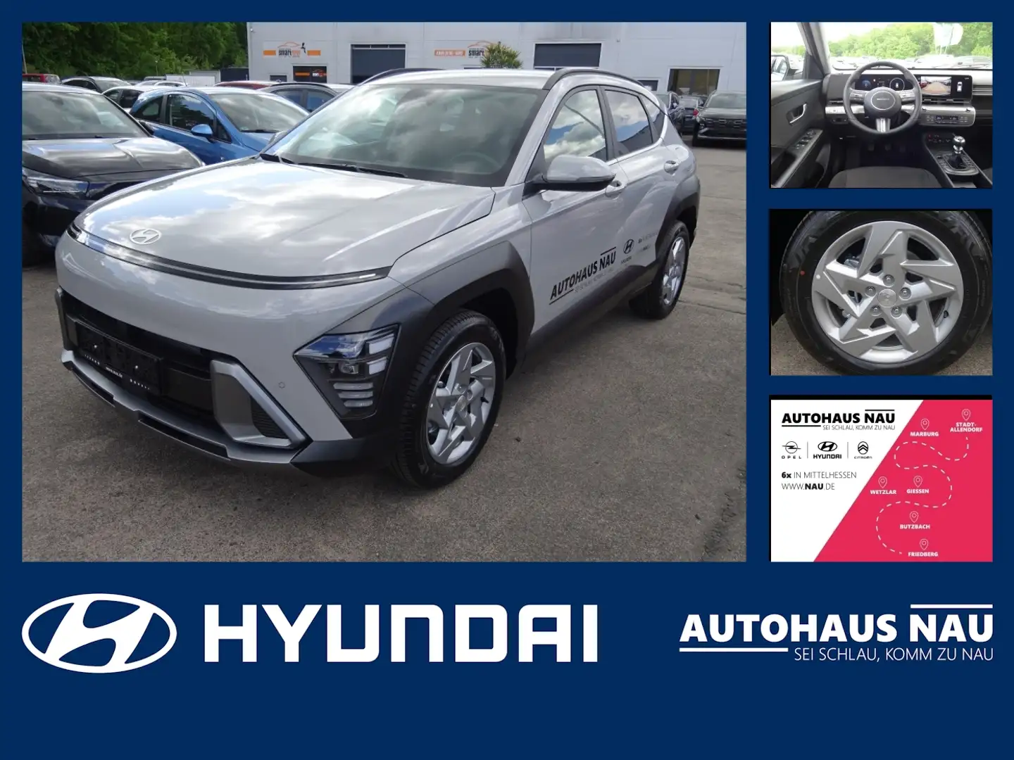 Hyundai KONA 1.6 T-GDI Trend Gris - 1