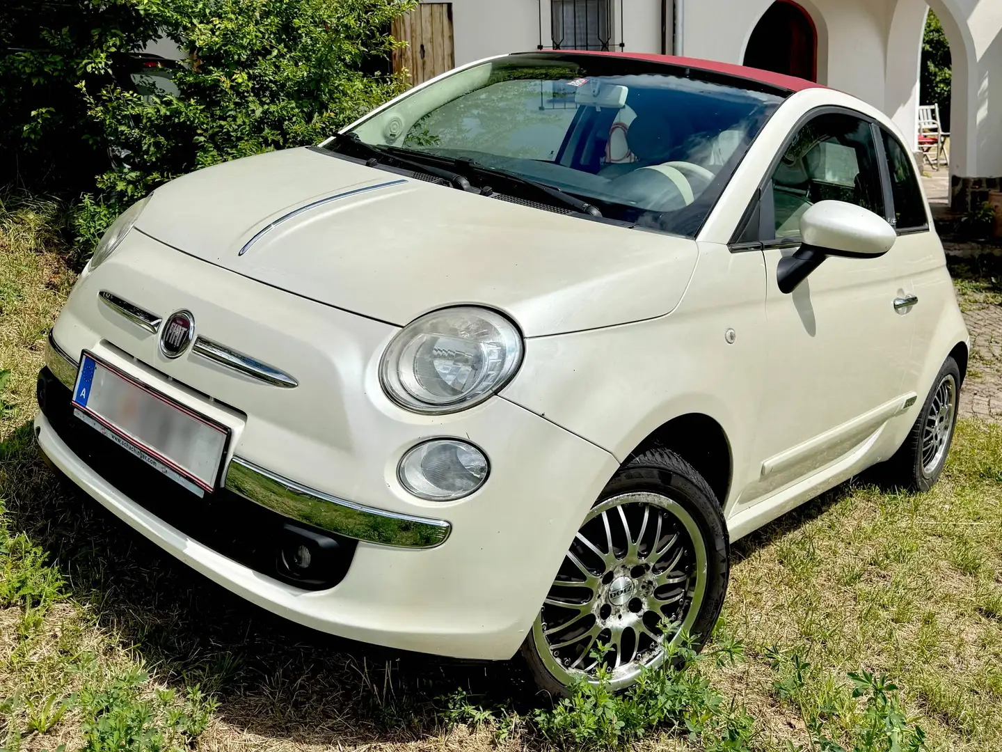 Fiat 500C 500 Cabrio 1,3 16V JTD Mjet II Lounge Start Weiß - 1
