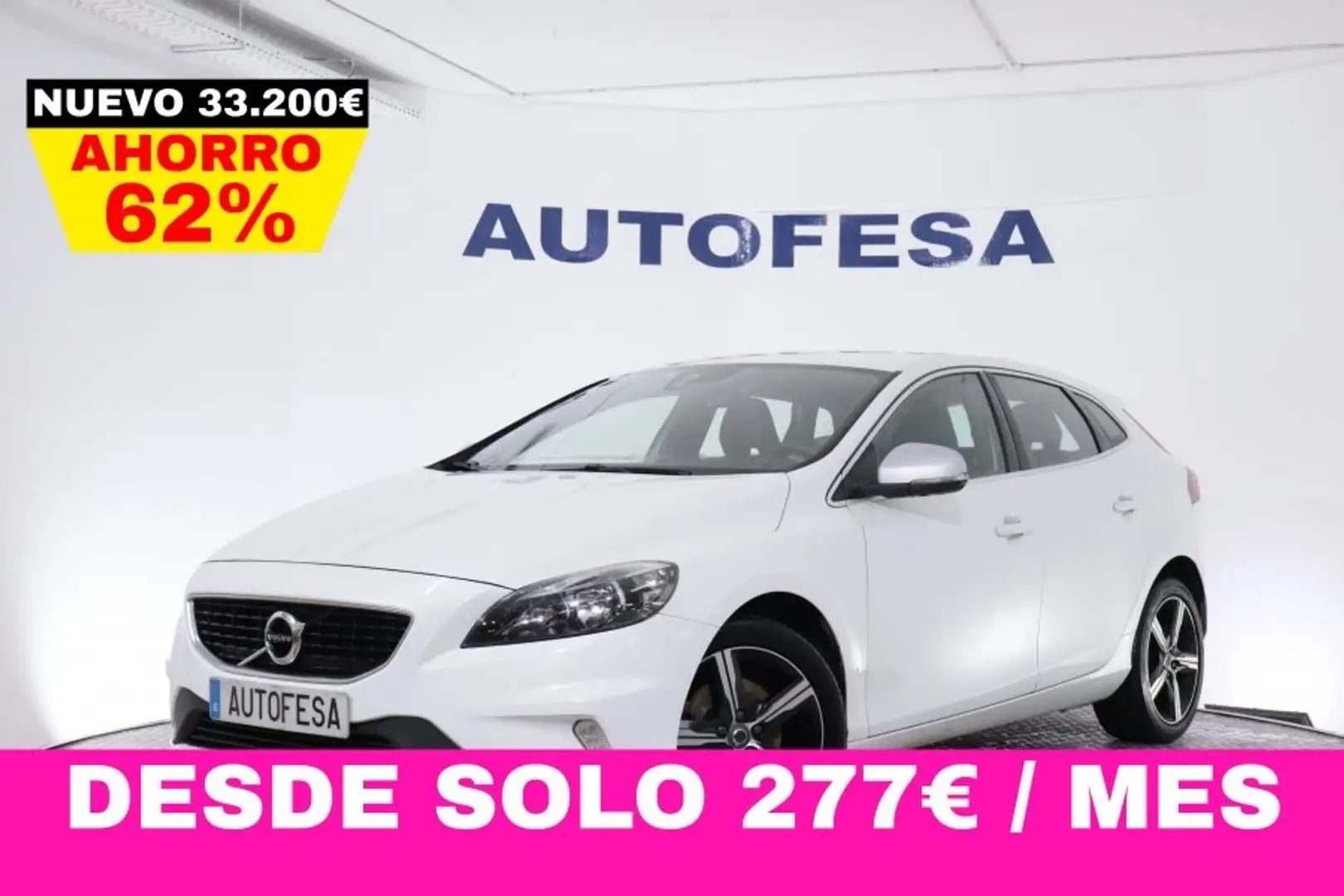 Volvo V40 2.0 T2 R-DESIGN 122CV 5P # CUERO, Blanco - 1