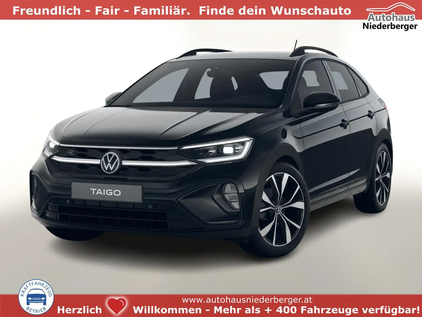 Volkswagen Taigo R-Line 1.0 TSI 115 DSG Matrix 2ZClim Kam 85 kW ... Schwarz - 1