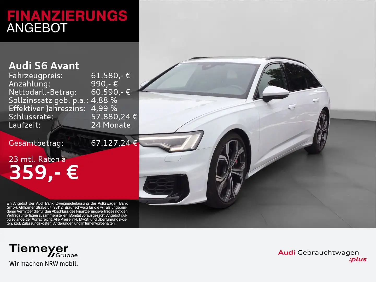 Audi S6 TDI Q MATRIX LM21 BuO KAMERA OPS+ Weiß - 1