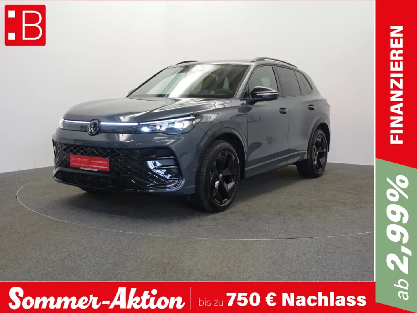 Volkswagen Tiguan 2.0 TDI DSG R-Line IQ-LIGHT DIGITAL PRO PANO UMGEB Grau - 1