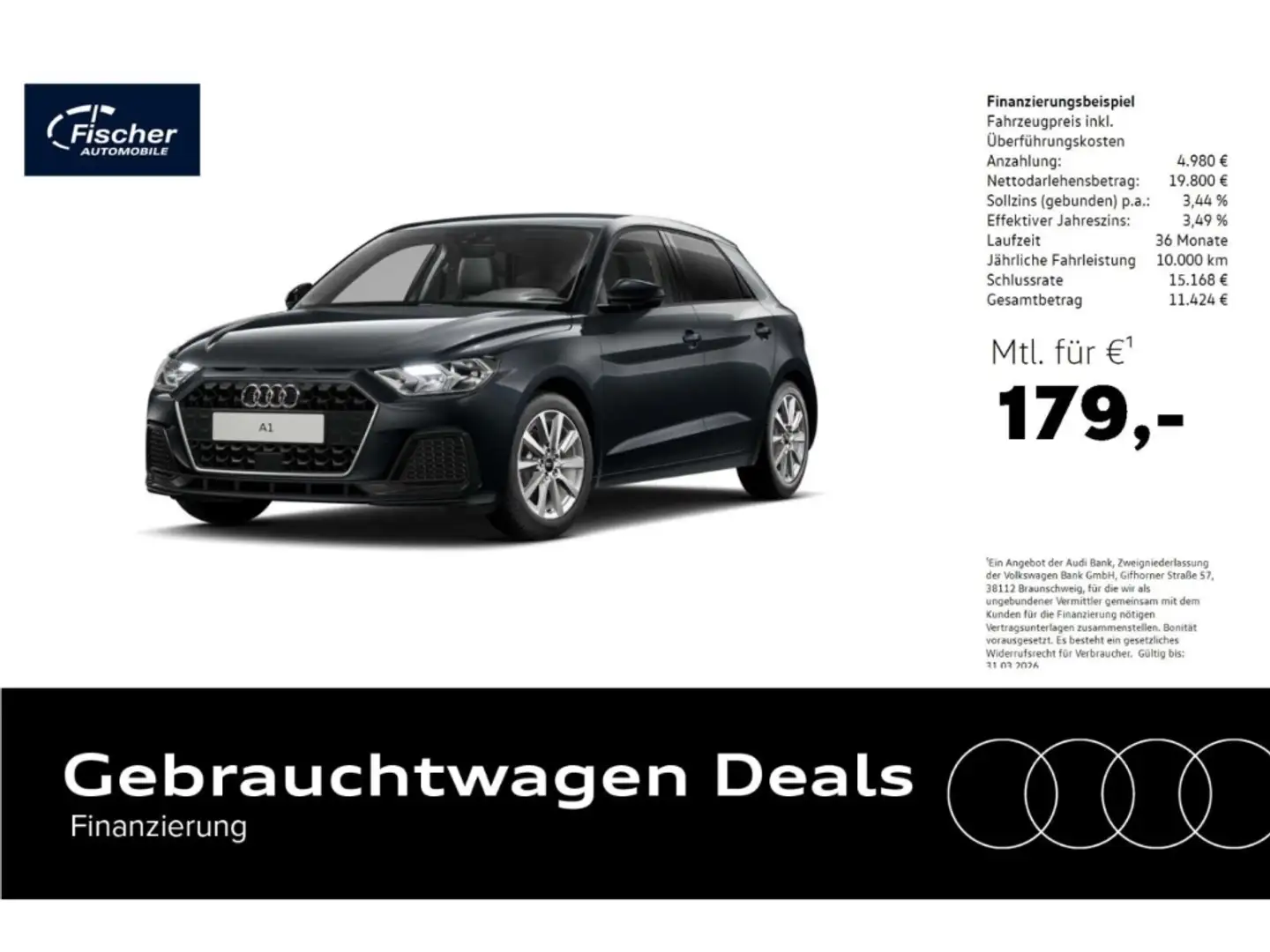 Audi A1 Sportback 25 TFSI Advanced S-Tronic NAV/SH Grau - 1