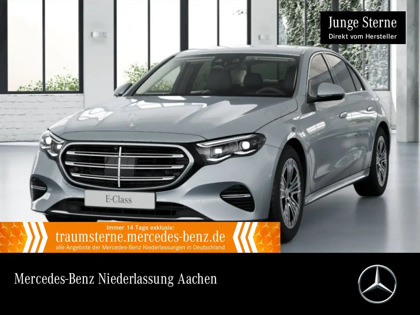 Mercedes-Benz E 220 d Exclusive Fahrass 360° Burmester Distr. 9G Silber - 1