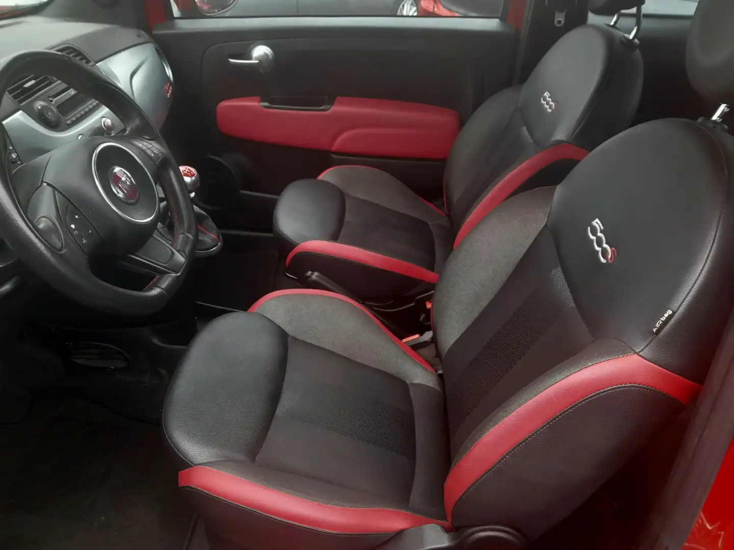 Fiat 500 1.2i Sport CUiR AiRCO J ALU CONNECT 10/14 EURO 6 Rouge - 1