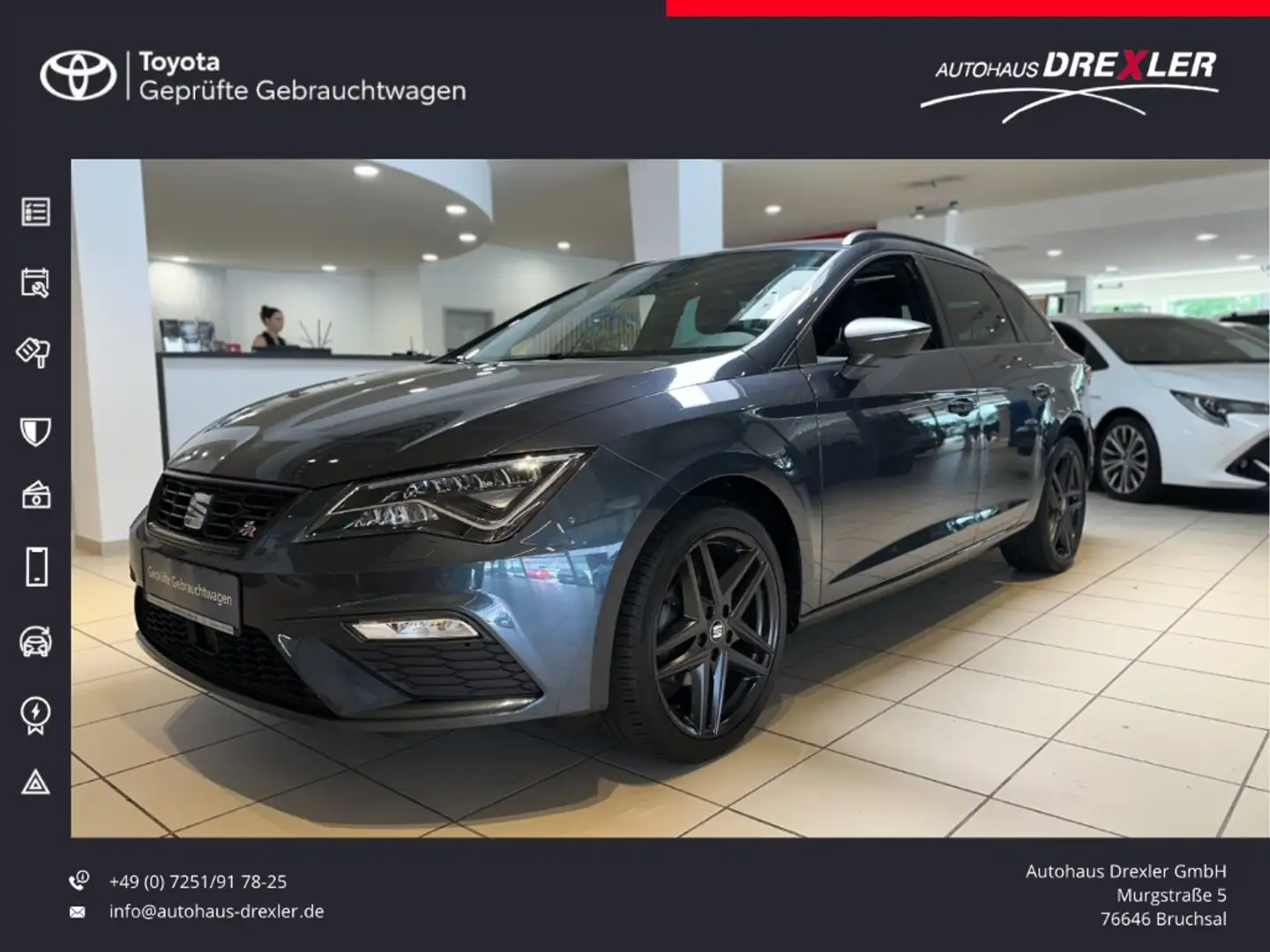 SEAT Leon FR Black (Kamera, Navi, Apple Carplay) Grau - 1