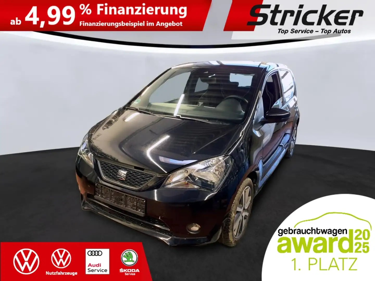 SEAT Mii electric Plus Edition 166,-ohne Anzahlung Navi Ei Schwarz - 2