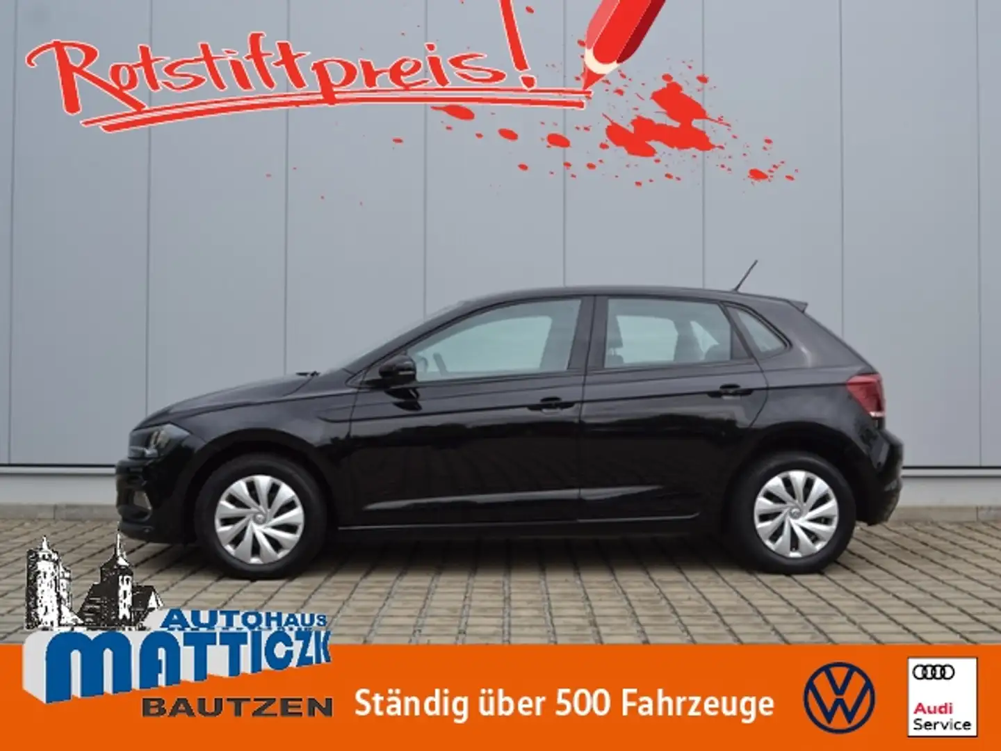 Volkswagen Polo 1.0 Comfortline COMP.-COLOUR/KLIMAANLAGE/FRONT-AS Schwarz - 1
