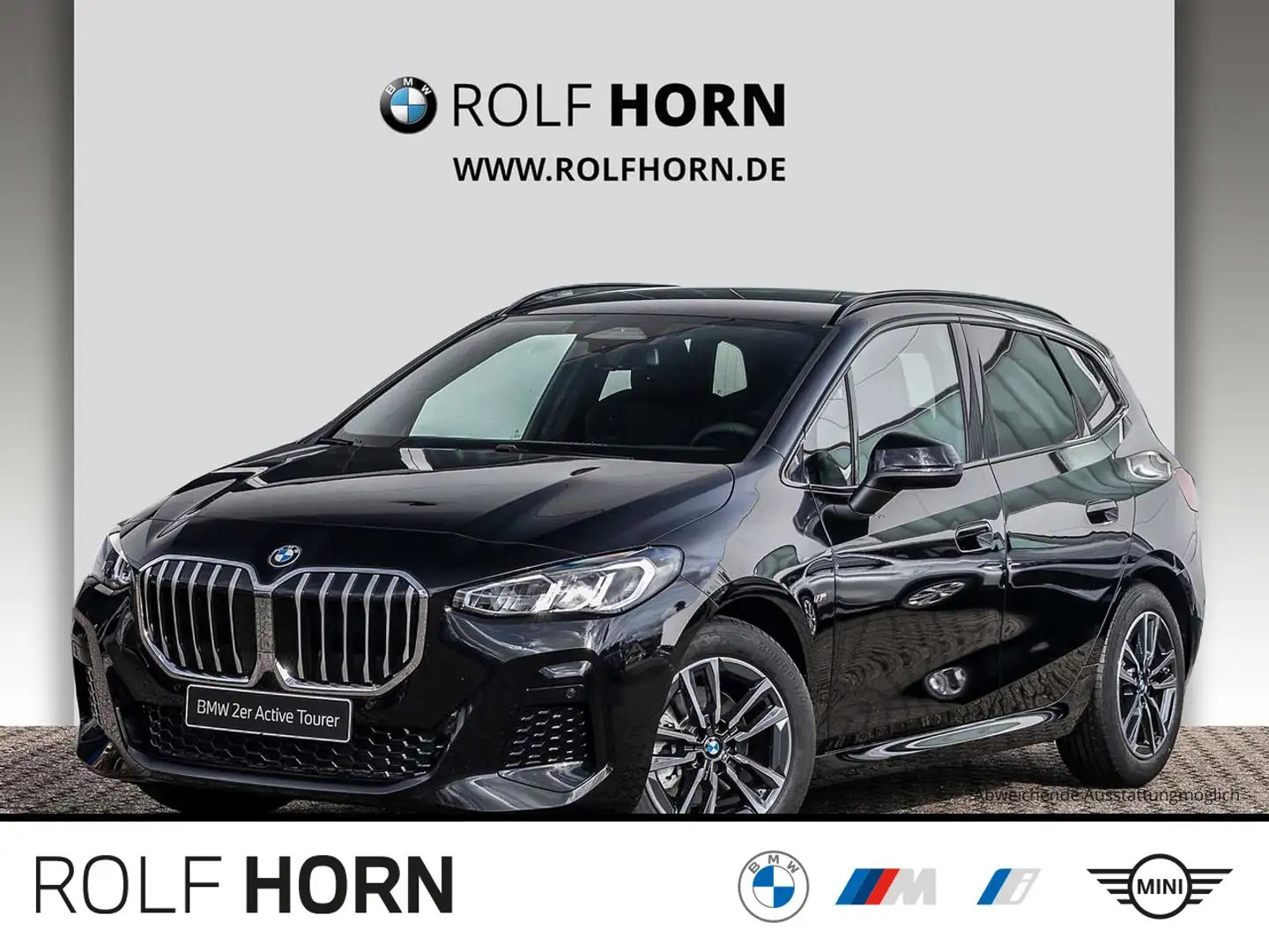 BMW 218 i Active Tourer M Sport el Sitze SHZ AHK RFK Zwart - 1