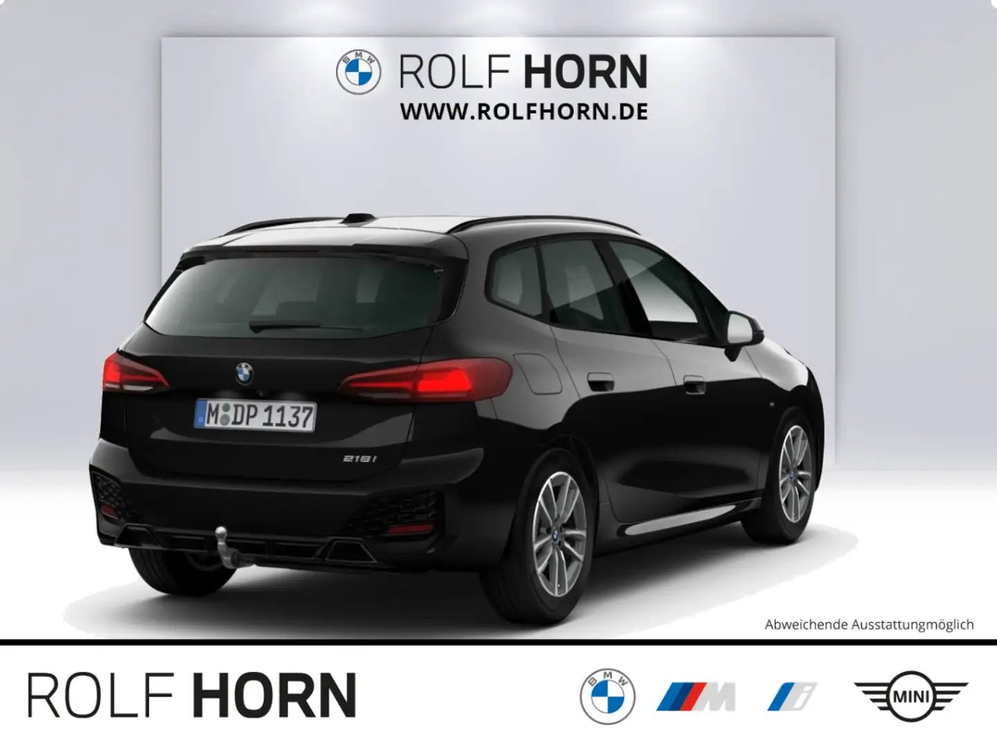 BMW 218 i Active Tourer M Sport el Sitze SHZ AHK RFK Noir - 2