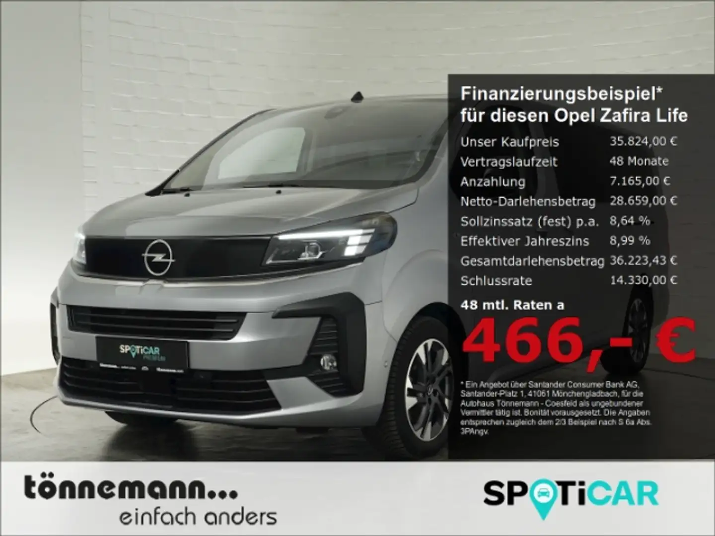 Opel Zafira Life FACELIFT EDITION XL CDTI AT 9-SITZER+NAVI+SITZHEIZ Grau - 1