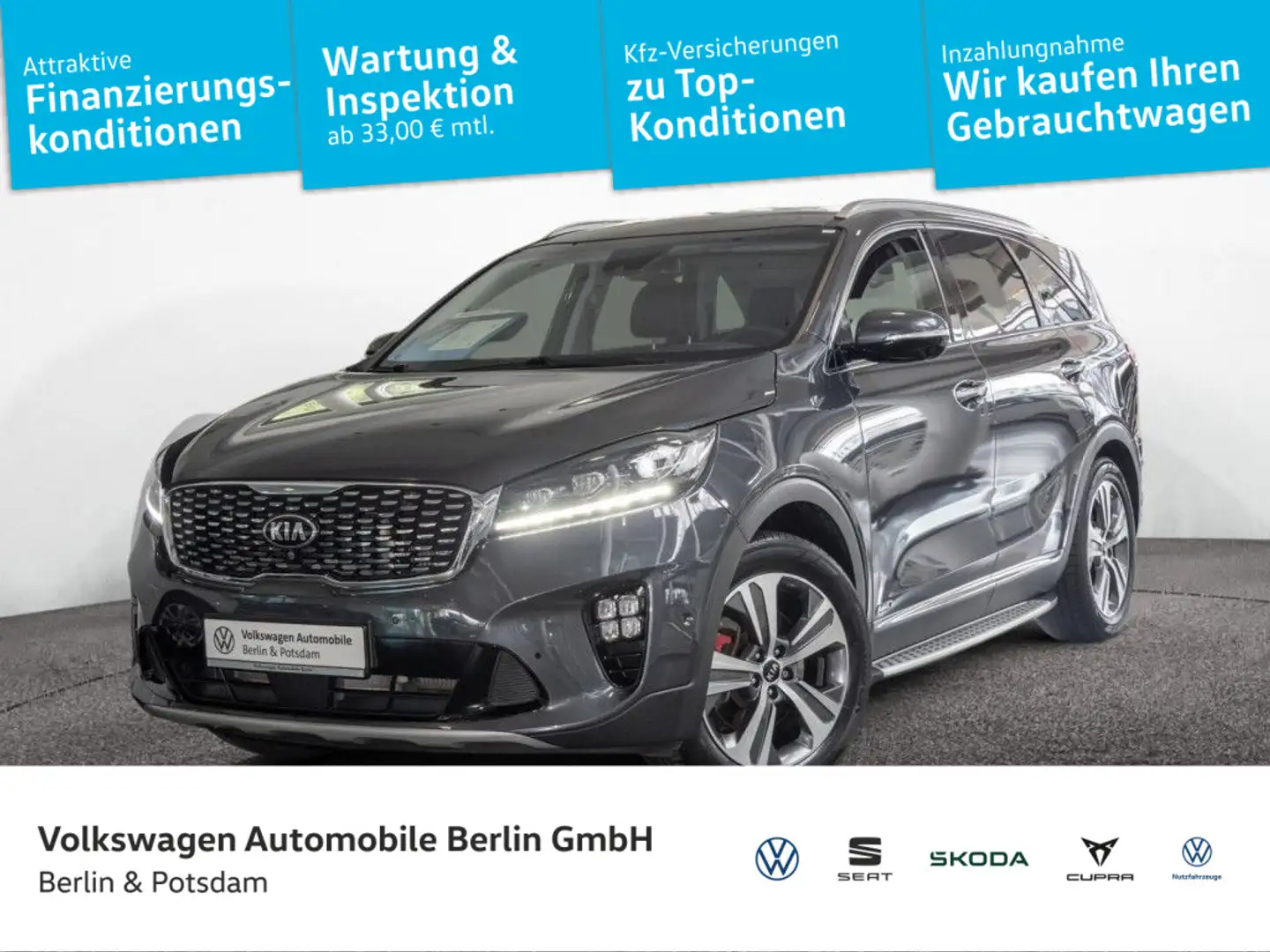 Kia Sorento GT Line 2.2 CRDi 4WD LED Nav Leder 7Sitz Grau - 1