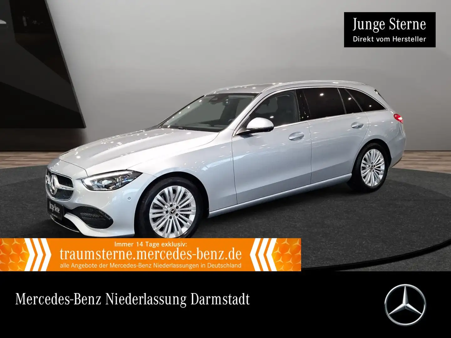 Mercedes-Benz C 200 T AVANTG+360+AHK+TOTW+KEYLESS+9G Silber - 1