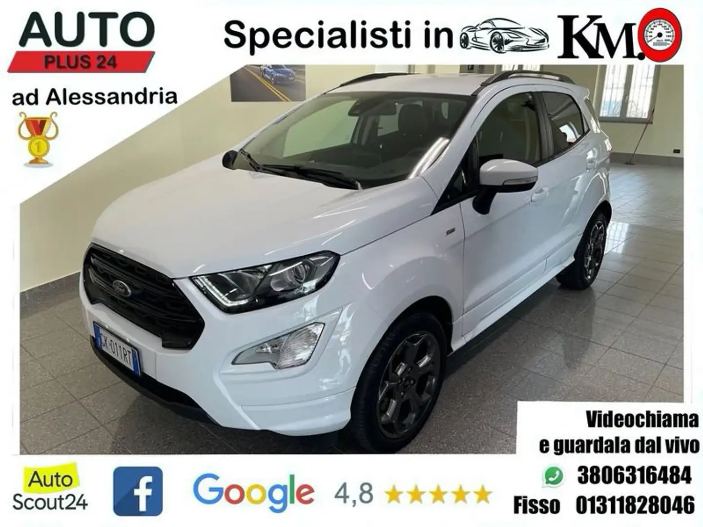 Ford EcoSport 1.0 EcoBoost S&S ST-Line "PROMO PLUS 24" Wit - 1