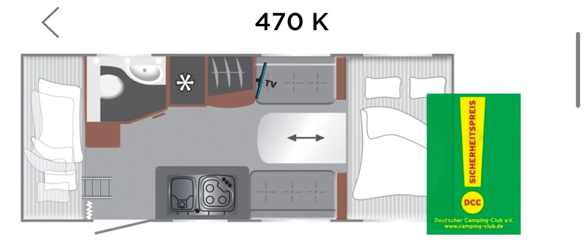 LMC Sassino 470 K 3er Etagenbett, Klima, Neu eingtro Blanc - 2