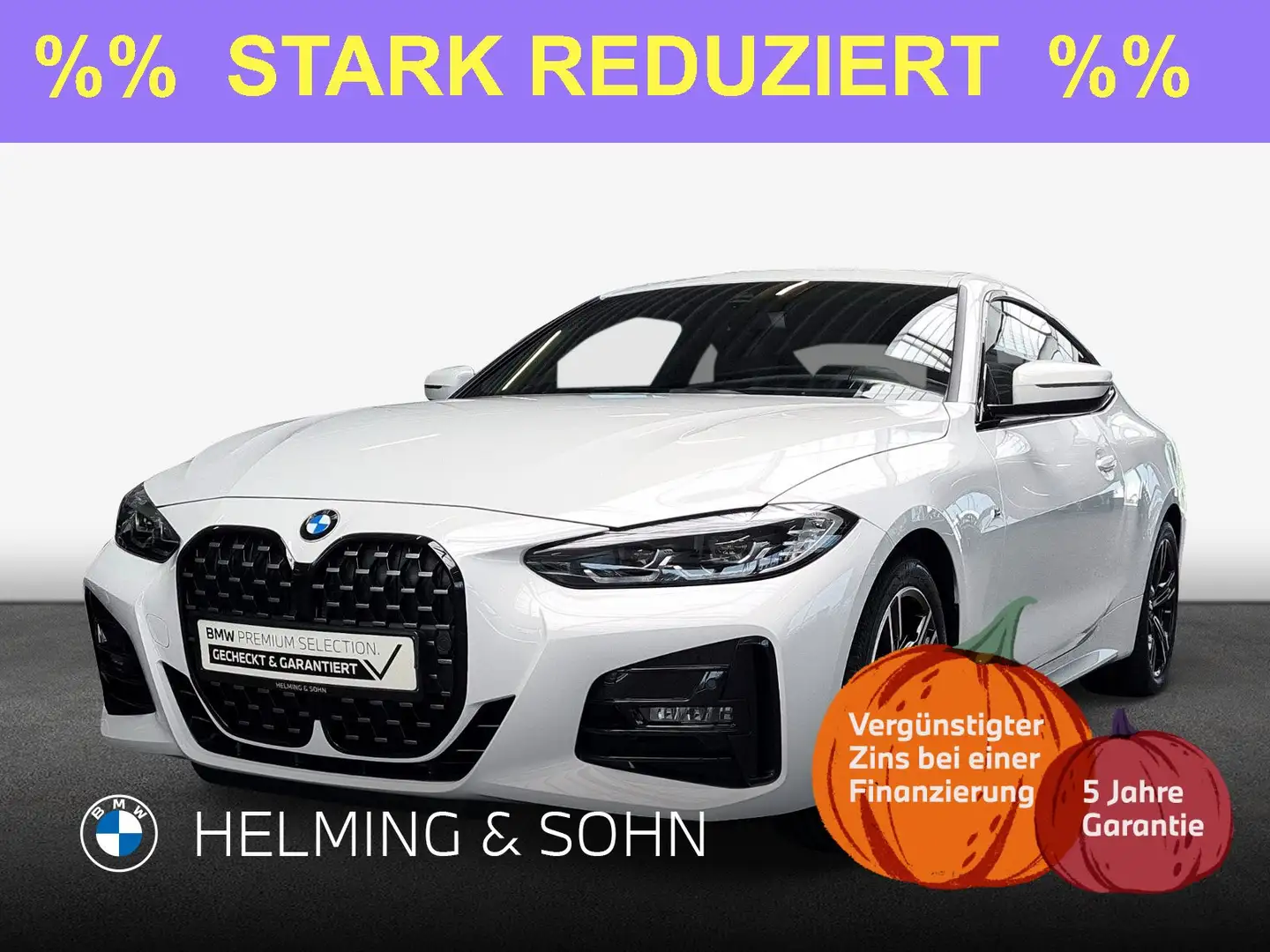 BMW 420 d xDrive M-Sport LED HK HiFi DAB Glasdach Komfortz Blanc - 1