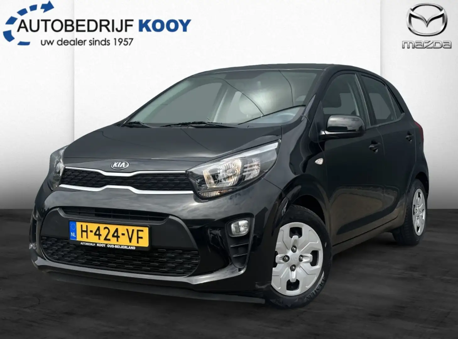 Kia Picanto 1.0 MPi ComfortPlusLine / Cruise Control / Airco Zwart - 1