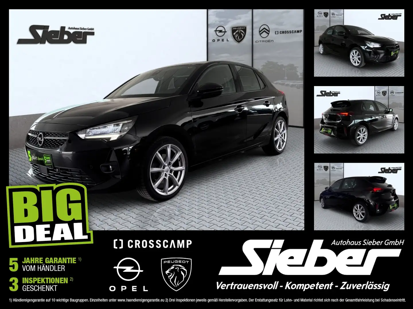 Opel Corsa F 1.2 Turbo GS Line Kamera*LED*DAB*Klima Schwarz - 1