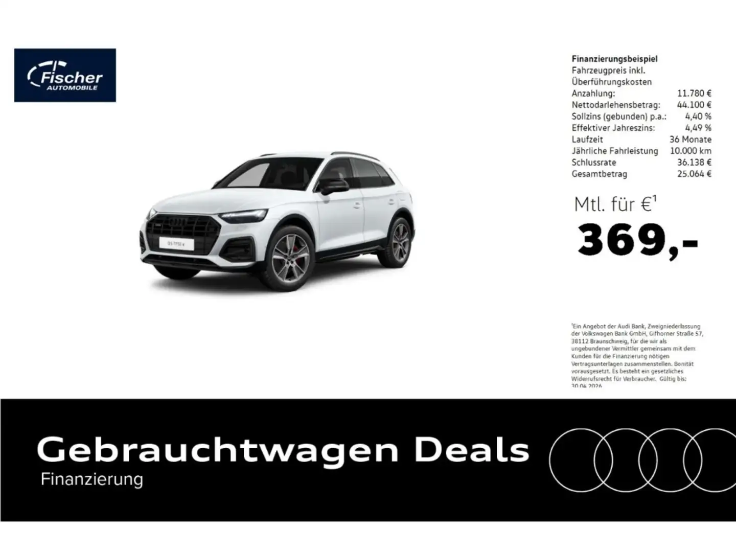 Audi Q5 50 TFSI e quattro Advanced S-Line AHK/20''/NAV Weiß - 1