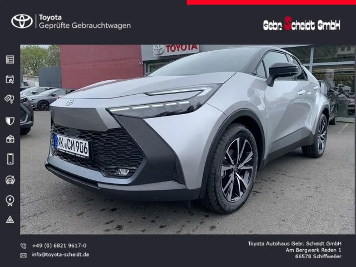 Toyota C-HR 2.0 Hybrid Team Deutschland Navi digitales Cockpit Silber - 1