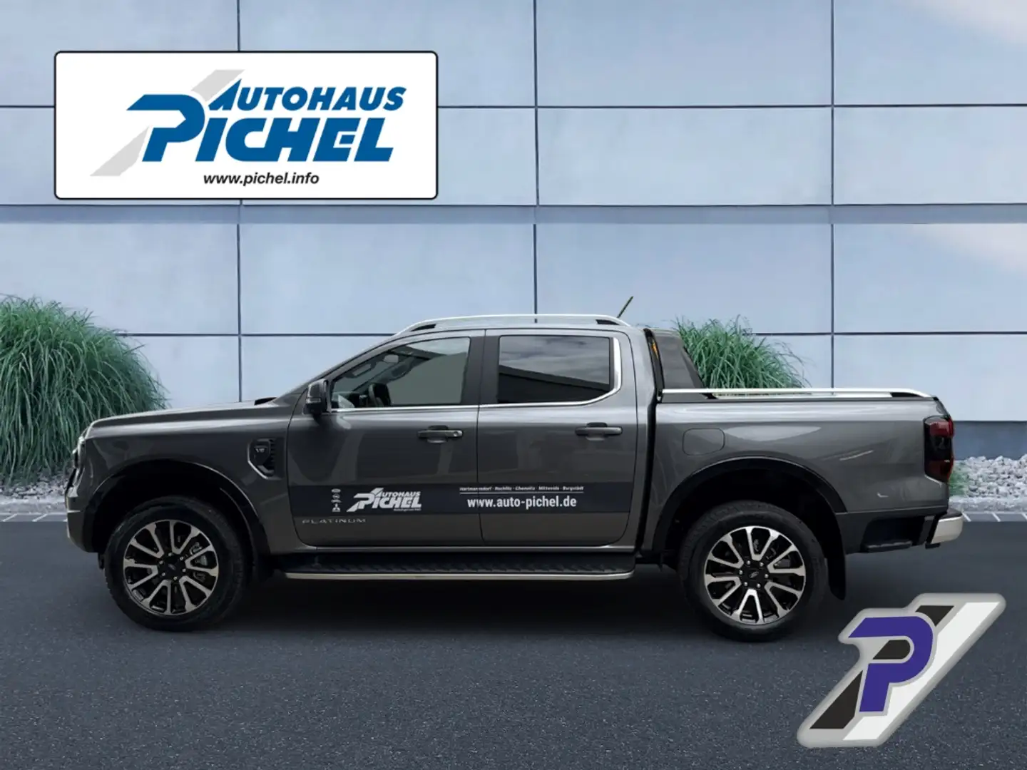Ford Ranger Platinum Doka STANDH+el.ROLLO+TECHNO93 Grau - 2