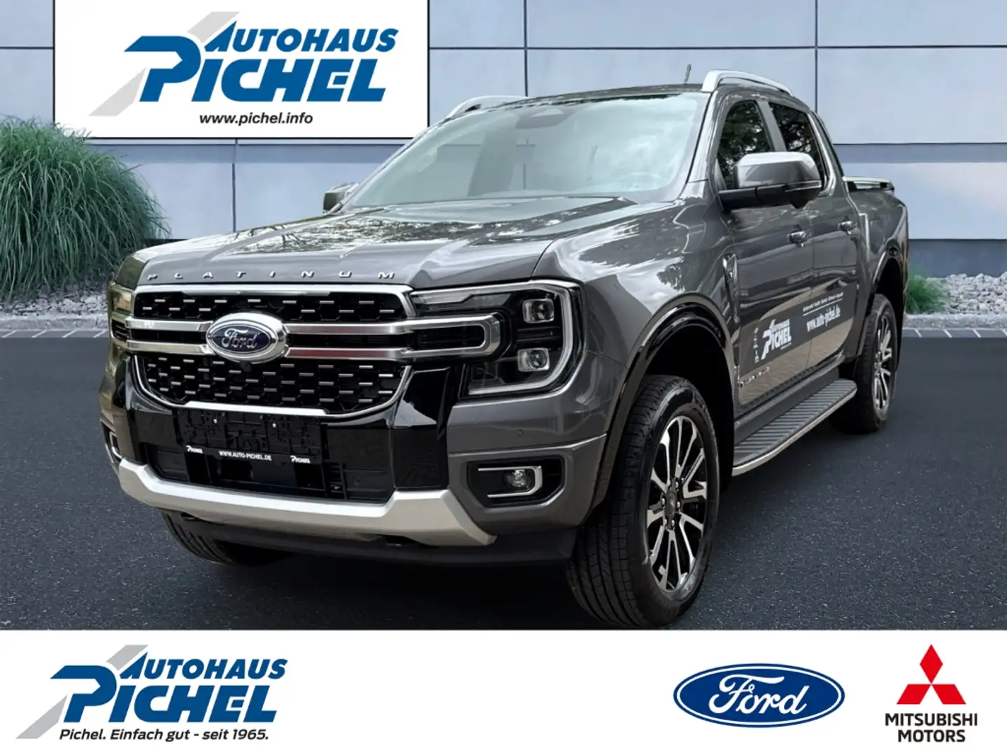 Ford Ranger Platinum Doka STANDH+el.ROLLO+TECHNO93 Grau - 1