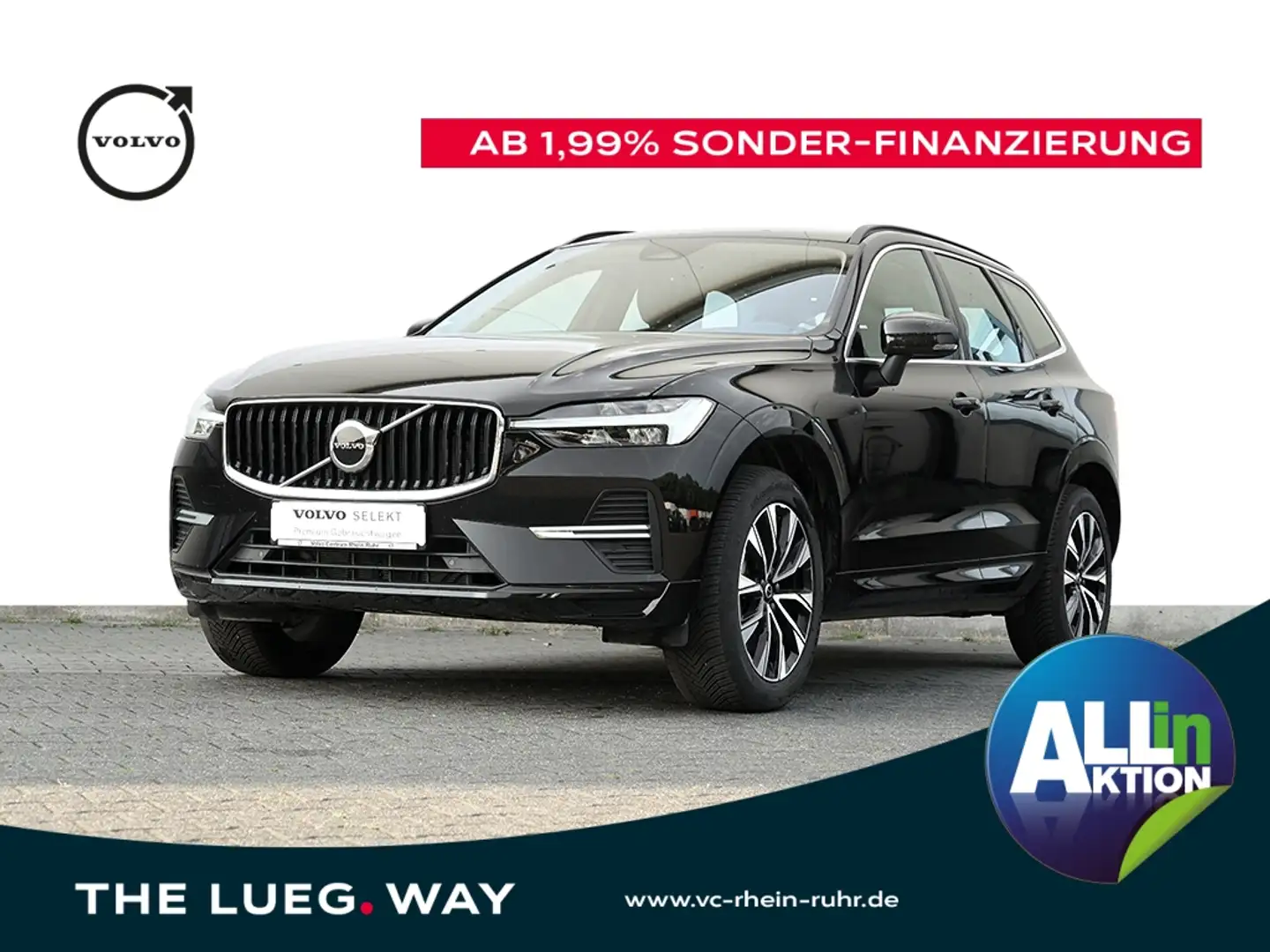 Volvo XC60 B4 2WD Core+WP+STH+ML+KLIMA+AHK+RFK+KEYLESS Noir - 1