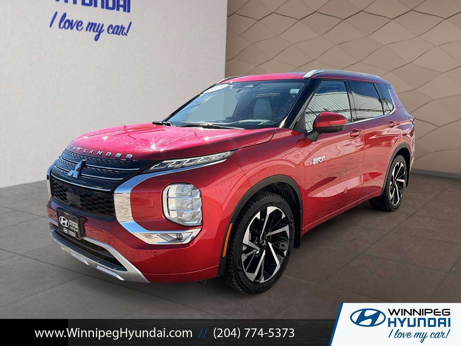 Red 2023 Mitsubishi Outlander Hybrid Plug-in SUV / Crossover  1-Speed Automatic