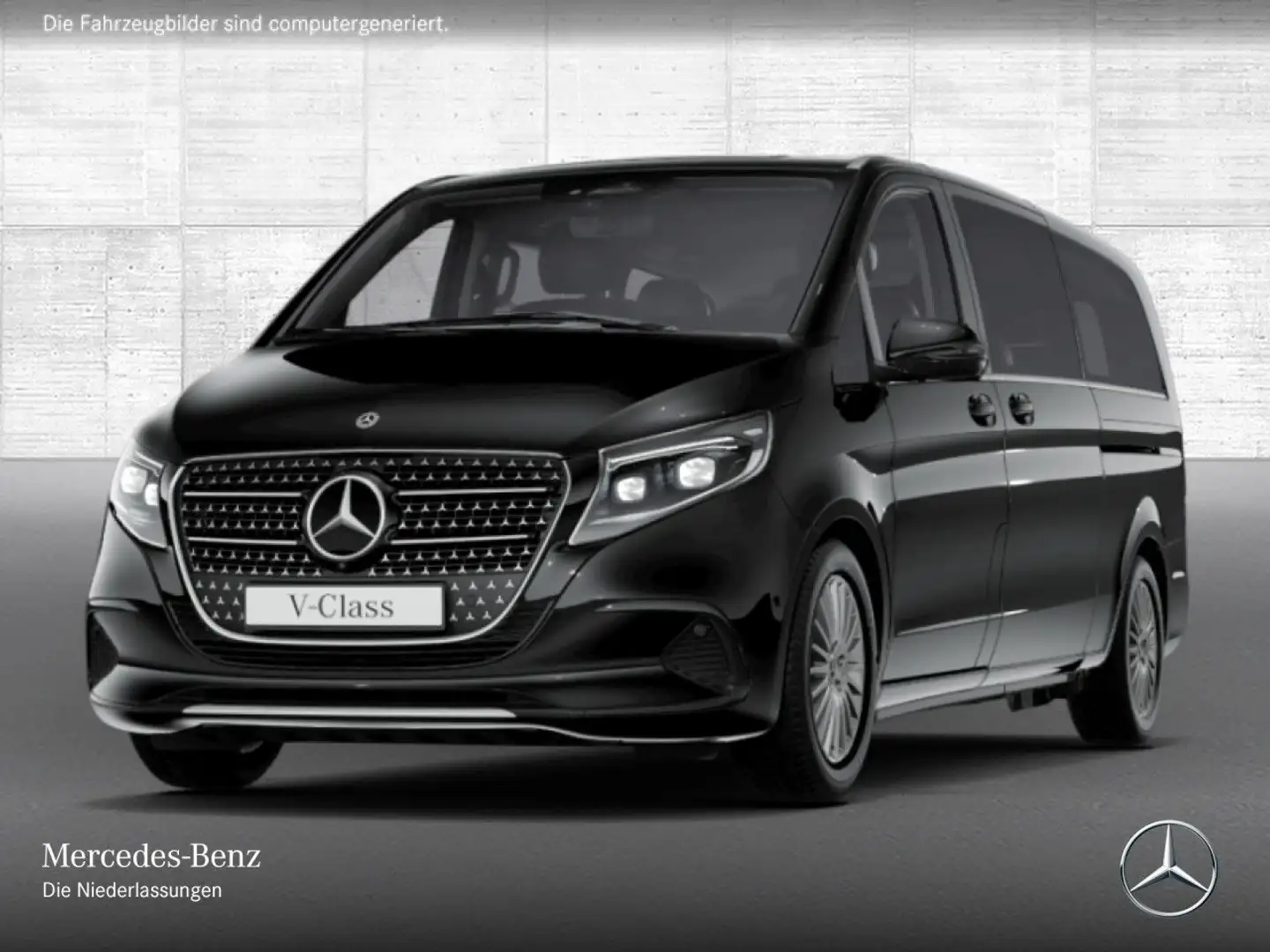 Mercedes-Benz V 300 d Extralang AVANTGARDE+9G+StandHZ+Navi+DIS Schwarz - 2