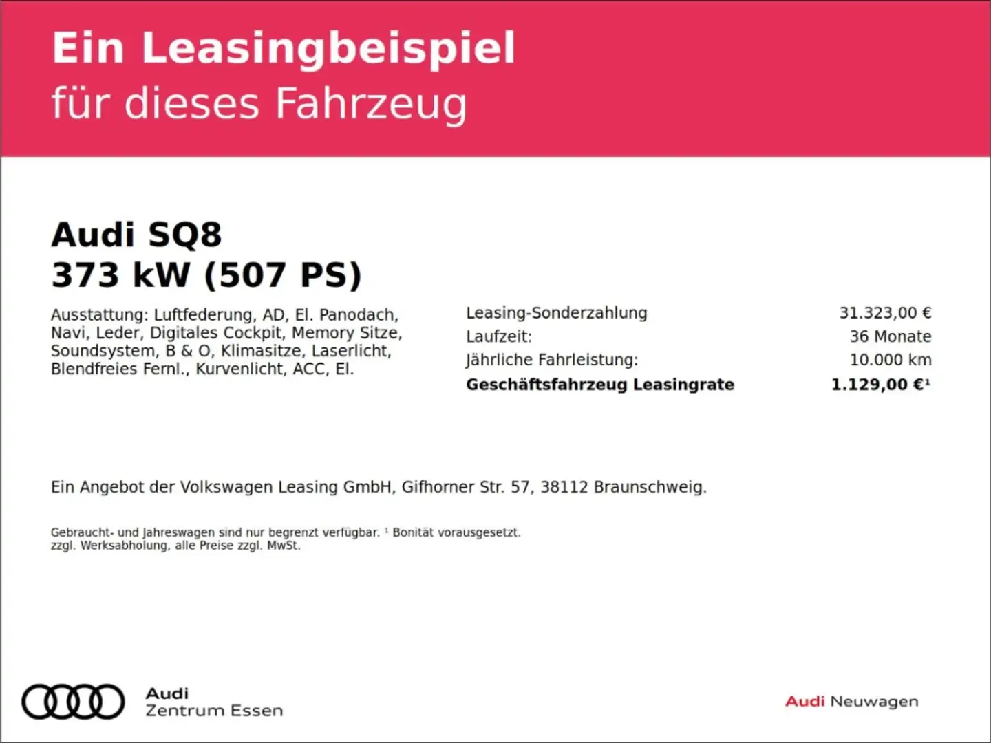 Audi SQ8 SUV TFSI LED LASER NAVI LEDER PANO B&O SHZ Grau - 2