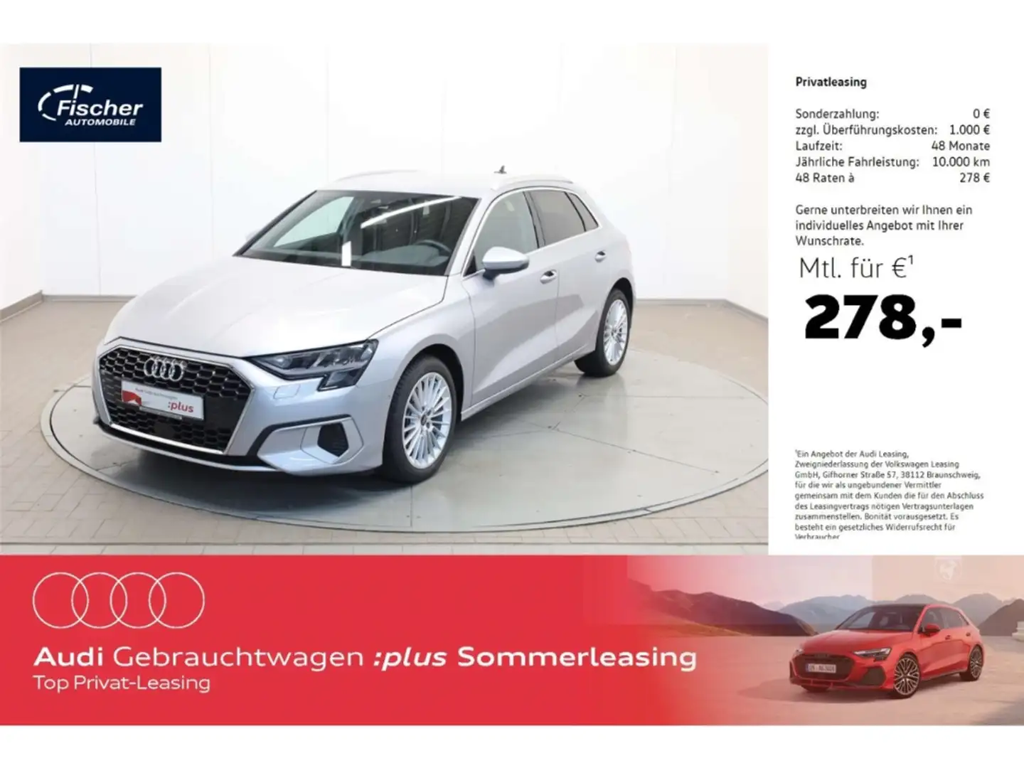 Audi A3 Sportback 35 TFSI advanced Silber - 1