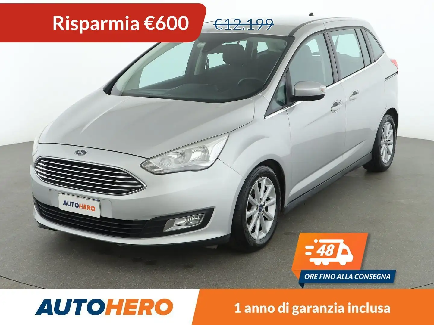 Ford Grand C-Max 1.5 TDCi Titanium 120 CV Срібний - 1