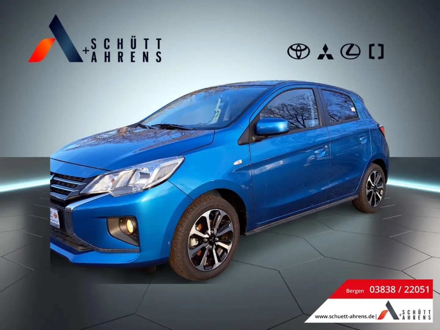 Mitsubishi Space Star 1.2Select+ MIVEC Klima Apple CarPlay DAB Regensens Blau - 1