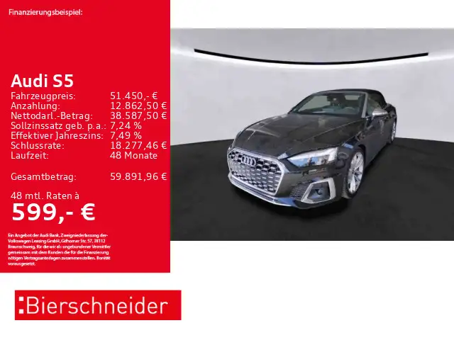 Audi S5 Cabrio TFSI qu 19 MATRIX NAVI KEYLESS