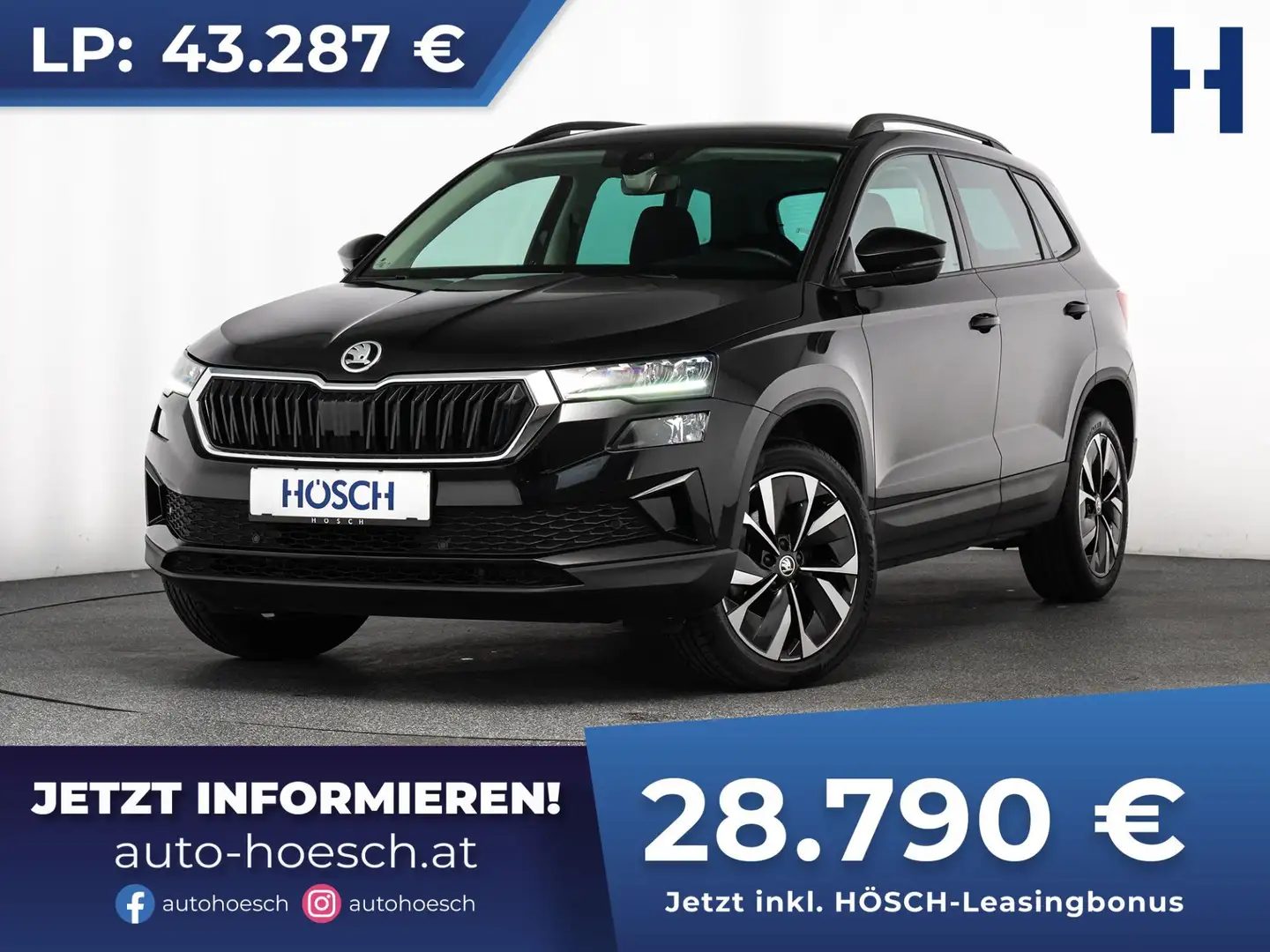 Skoda Karoq TDI Ambition Aut. AHK ACC R-KAM ASSISTENZ ++ Schwarz - 1