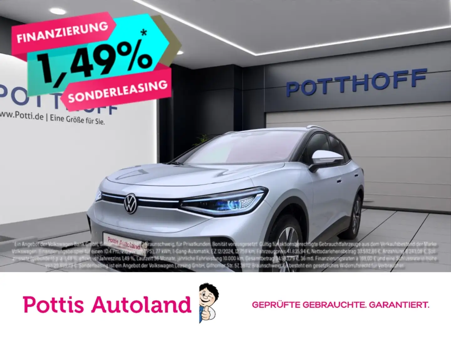Volkswagen ID.4 PURE PERFORMANCE NAVI IQ.LIGHT ACC PDC Silber - 1