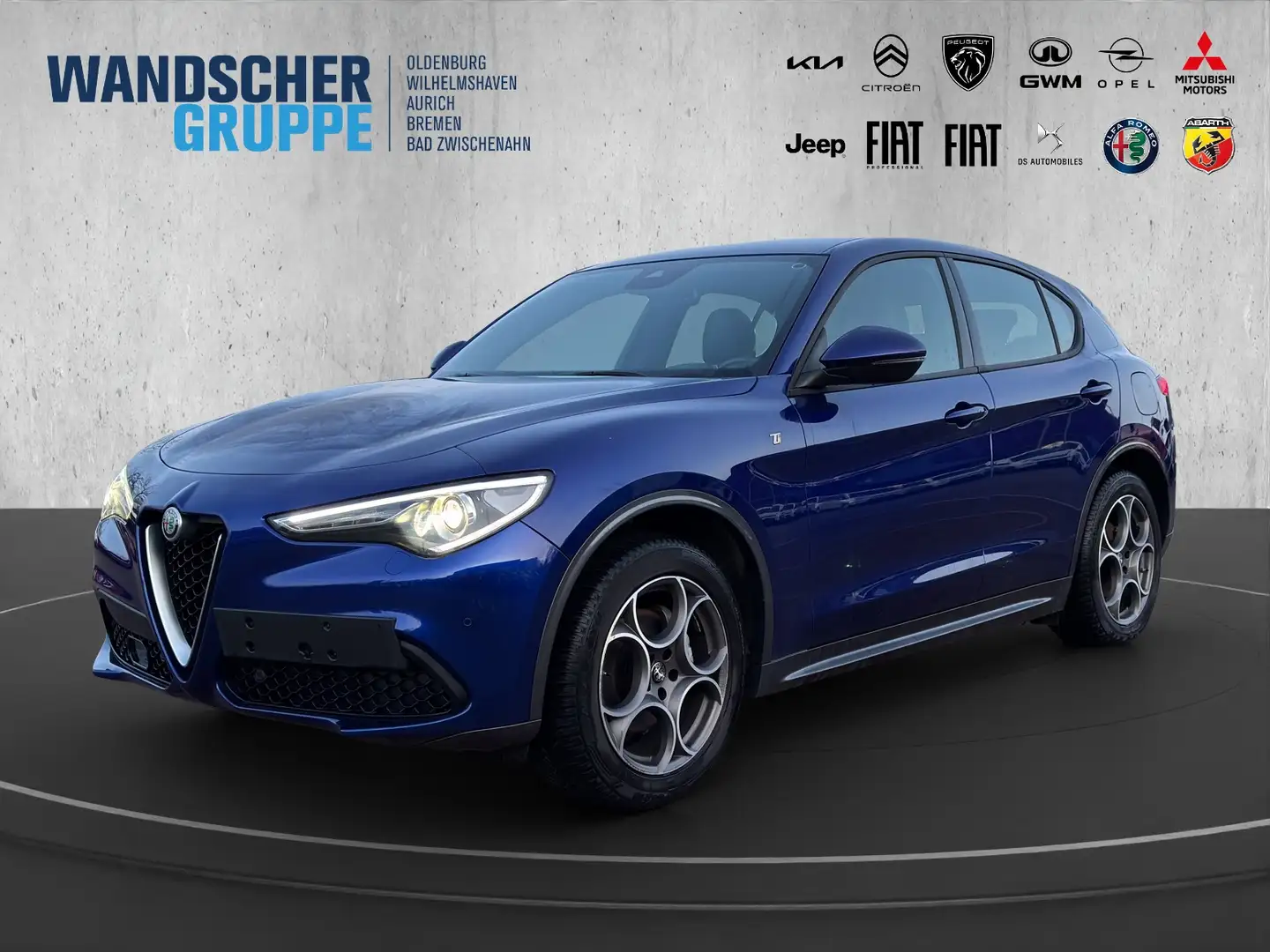 Alfa Romeo Stelvio 2.0 Turbo Ti Q4 Navi+Carplay+SHZ+Memory Blau - 1