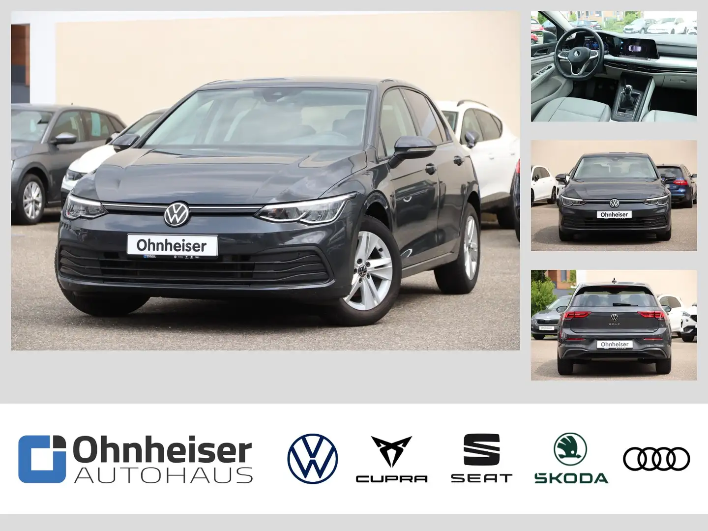 Volkswagen Golf VIII 1.5 TSI Life NAVI*ALU*SHZ*PDC*ACC*6-GANG Grau - 1