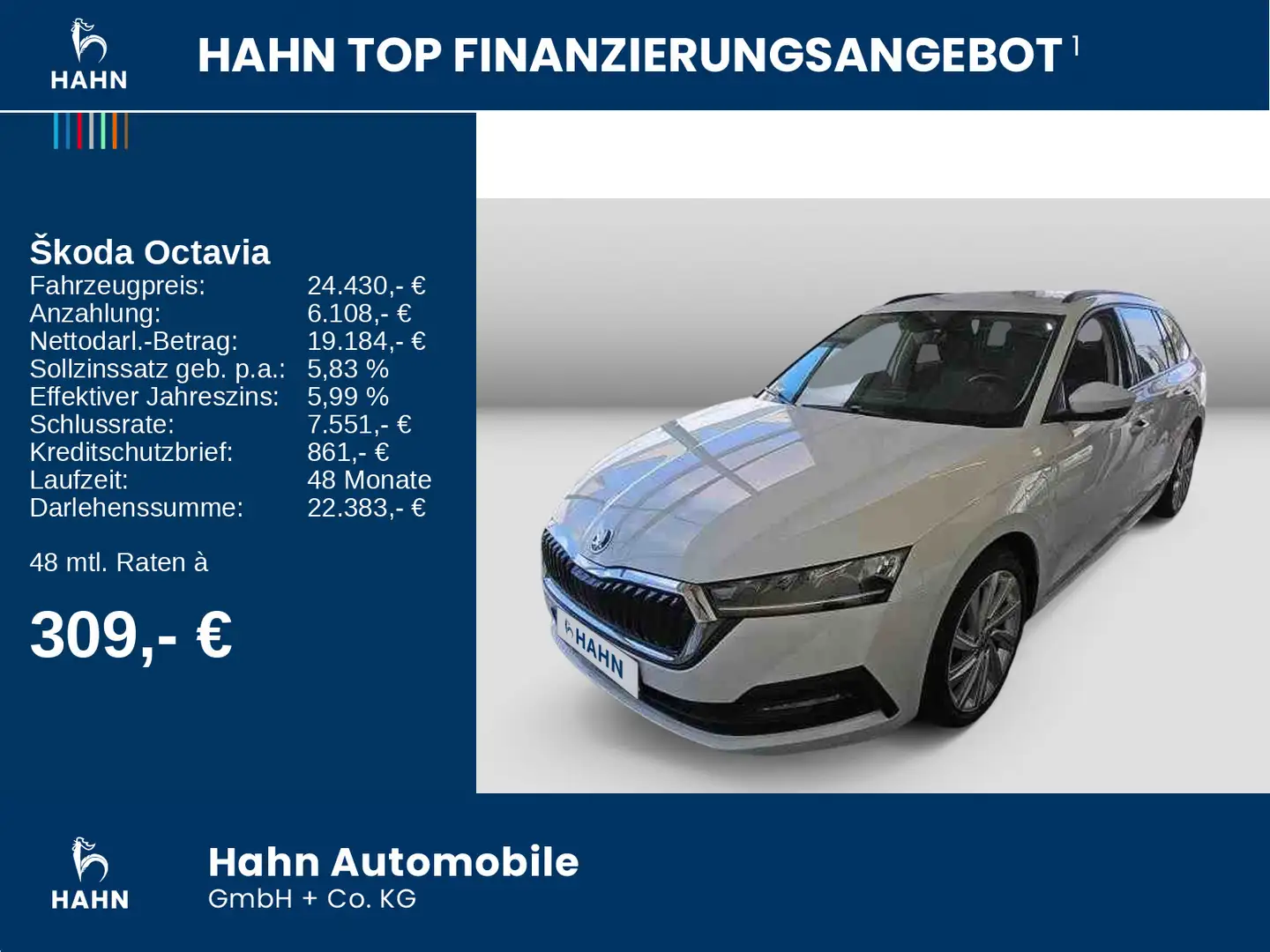 Skoda Octavia Combi 1.4TSI iV DSG  Ambition LED Sitzh Wit - 2