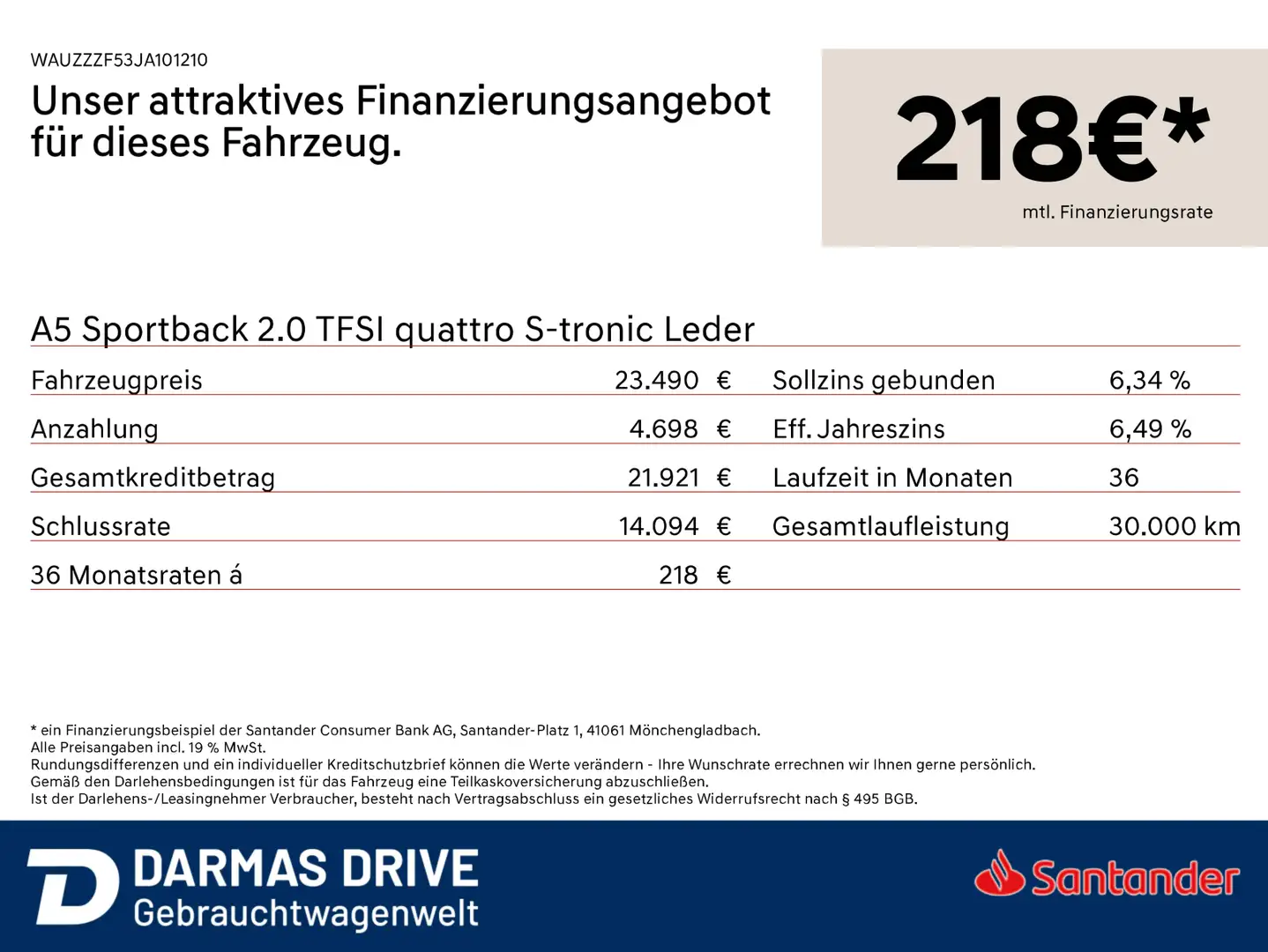 Audi A5 A5 Sportback 2.0 TFSI quattro S-tronic Leder Blau - 2