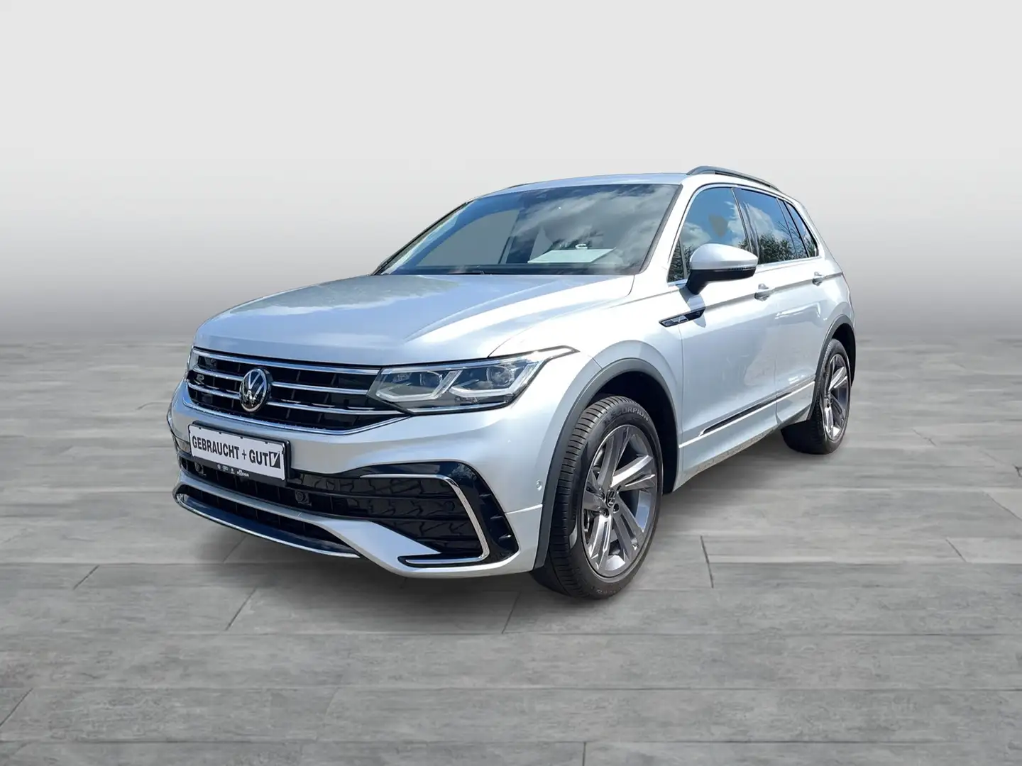 Volkswagen Tiguan 2.0 TSI R-Line 4M Navi-Pro Leder Pano AHK Silber - 1