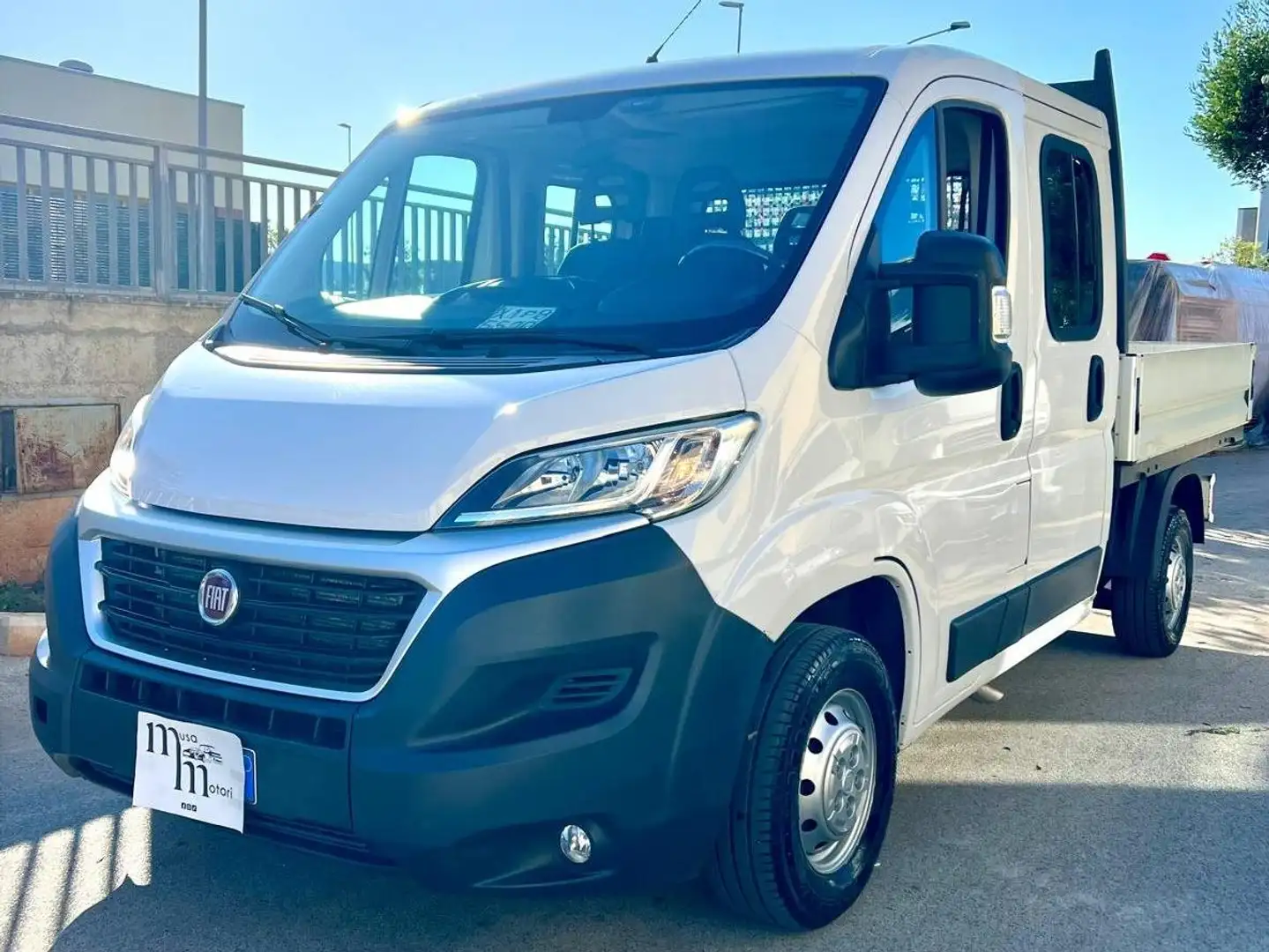 Fiat Ducato doppia cabina cassone fisso euro 6 Blanc - 1