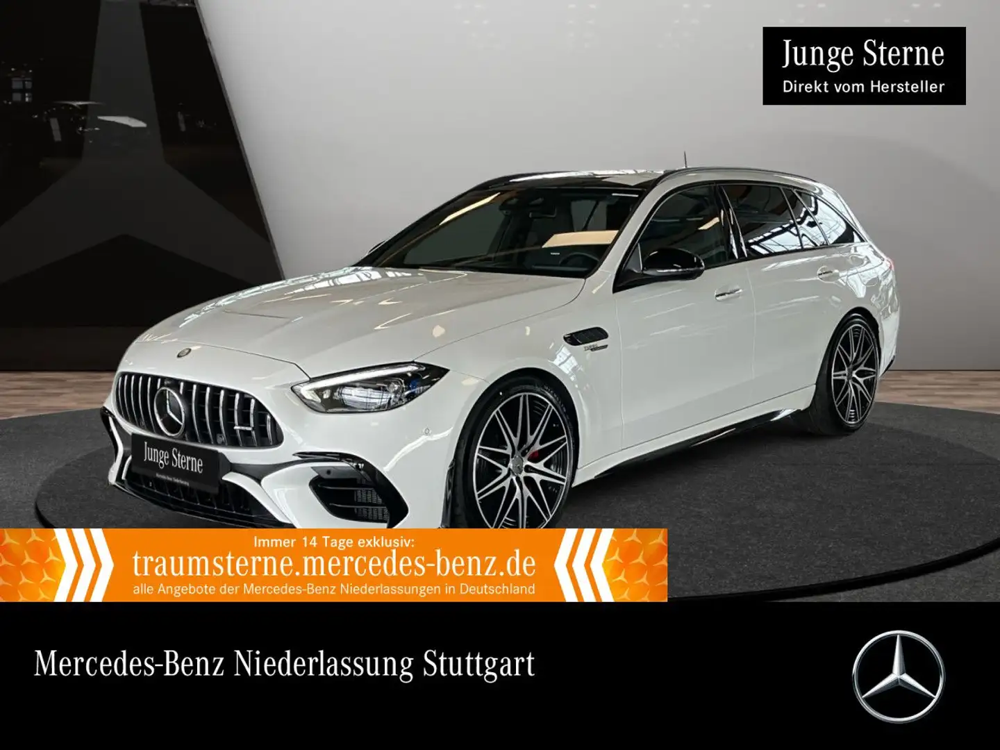 Mercedes-Benz C 63 AMG C 63 S E T-Modell NIGHT+DRIVERS+PANO+360+BURMESTER White - 1