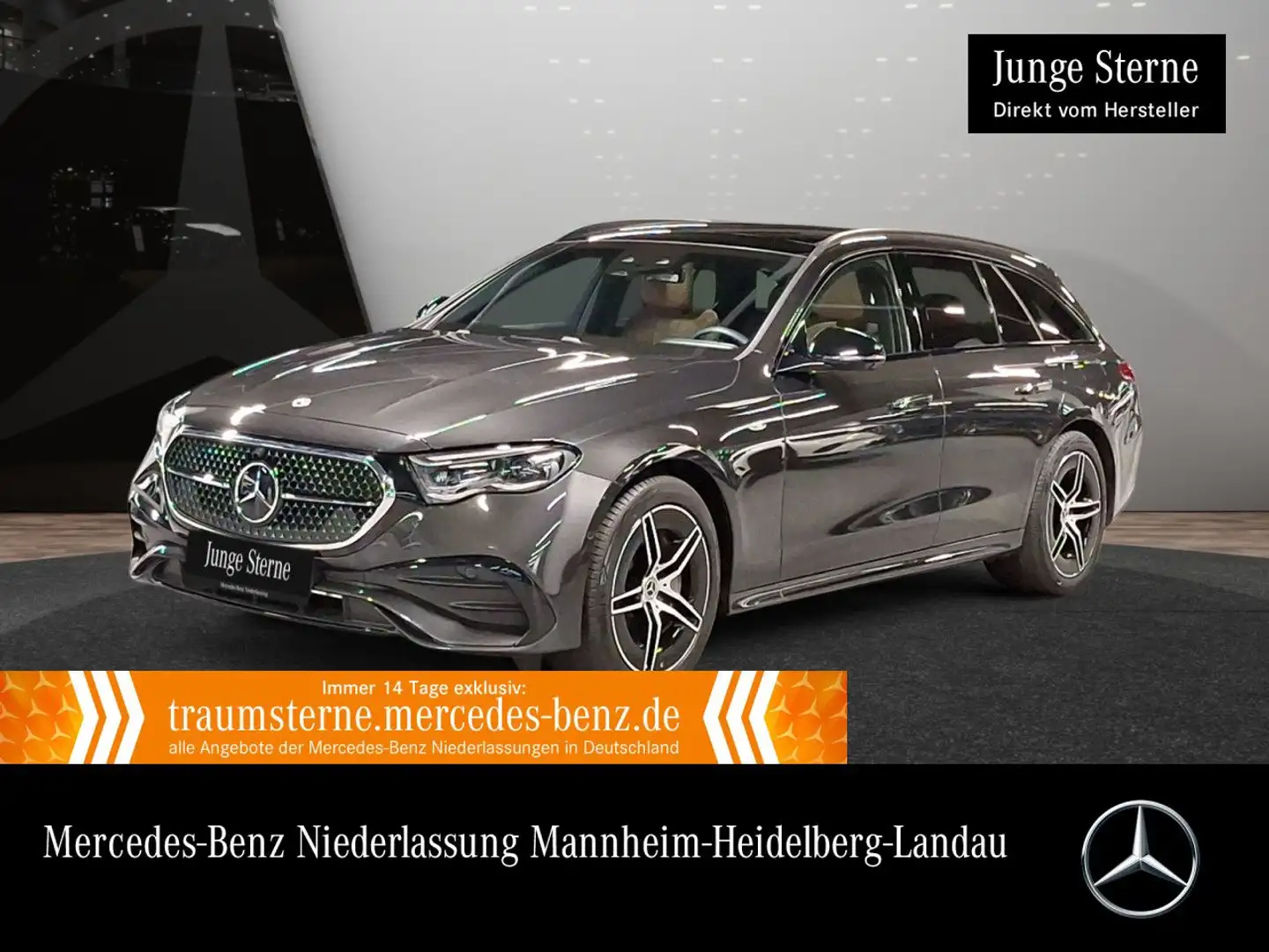 Mercedes-Benz E 300 de T Hybrid AMG Fahrass 360° Pano Burmester Grau - 1