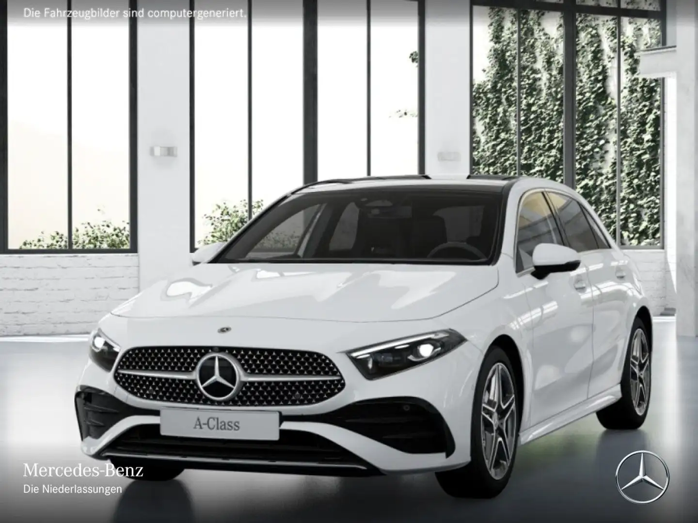 Mercedes-Benz A 180 AMG+PANO+360°+AHK+MULTIBEAM+TOTW+KEYLESS+7G Blanc - 2