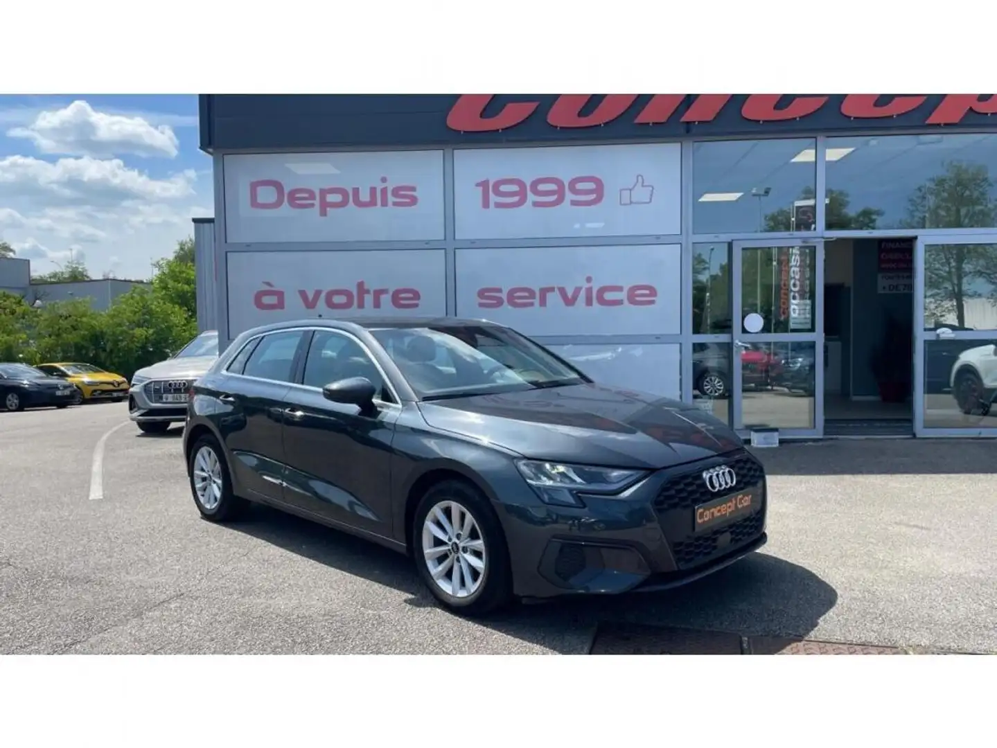 Audi A3 30 TFSI 110cv + Cuir avec sièges avant chauffants Gris - 1