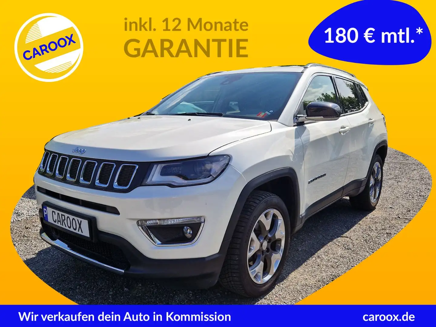 Jeep Compass Limited  2.0D MultiJet 4WD AT NAVI AHK Biały - 1